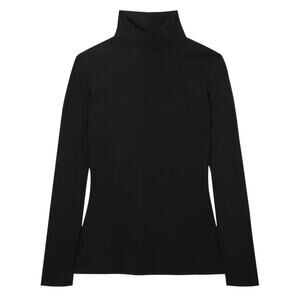 The Row Dembe Sweater Top in Black size XS Mock Turtleneck